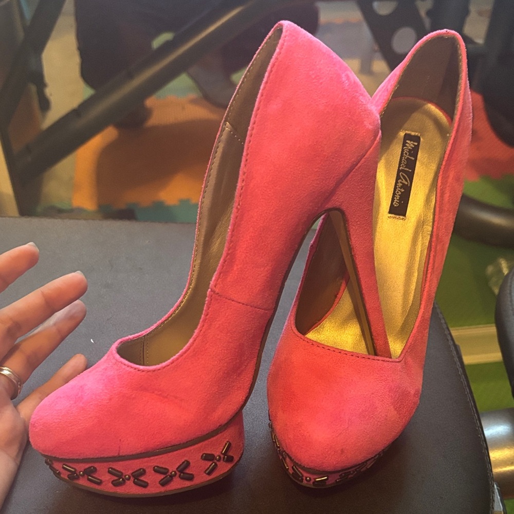 Michael Antonio Fuchsia Platform Heels